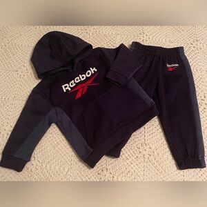 Reebok Navy Hoodie w/ Kangaroo pocket/Sweatpants Tracksuit 24 months